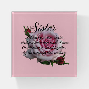 SISTER QUOTE   PAPERWEIGHT