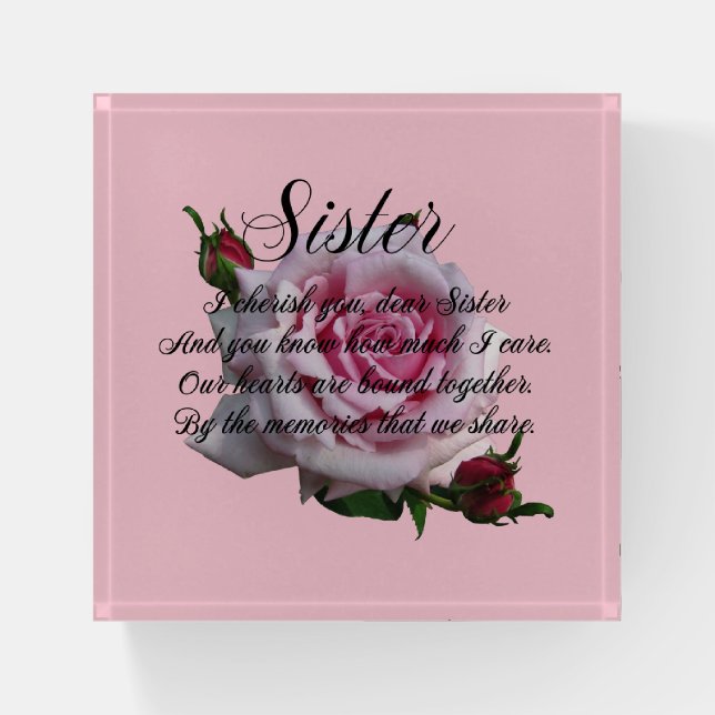 SISTER QUOTE   PAPERWEIGHT (Front)