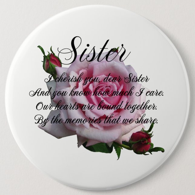 SISTER-QUOTE PINBACK BUTTON (Front)