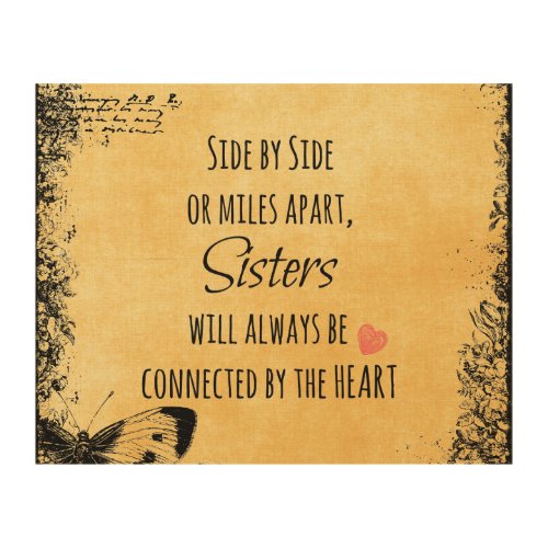 Sister Quote Wood Wall Decor