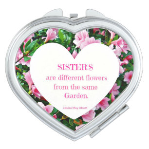 Sister quotes compact mirror