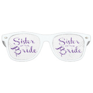 Sister Retro Script Purple Sunglasses