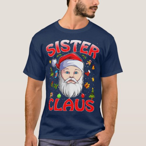 Sister Santa Claus Christmas Matching Costume T_Shirt