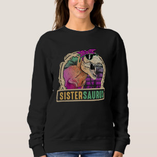Sister Saurus Sistersaurus Rex Dinosaur Family Mat Sweatshirt