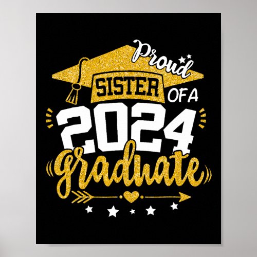 Sister Senior 2024 Proud Sister Of A Class Of 2024 Poster