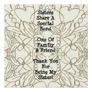 Sister Sentiment   Abstract Faux Canvas Print