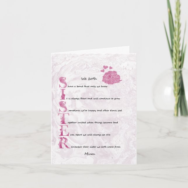 Sister Sentiment card (Front)