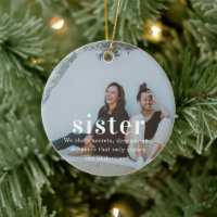 Sister | Sentimental Photo Keepsake Christmas
