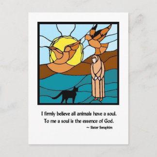 Sister Seraphim Stained Glass- Postcard