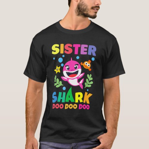 Sister Shark  Cute Baby Shark Family Matching T_Shirt