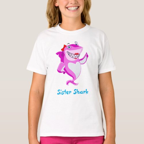 Sister Shark  Funny Personalized T_Shirt