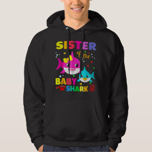 Sister Shark Sister Shark Family Mother's Day Hoodie