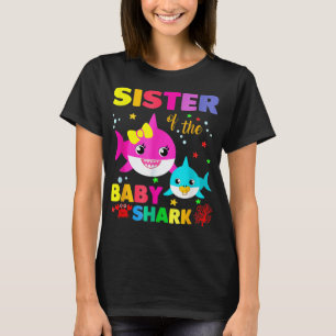 Sister Shark Sister Shark Family Mother's Day T-Shirt