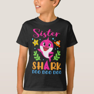 Sister Shark  Sister Shark Lover Family Mother's D T-Shirt