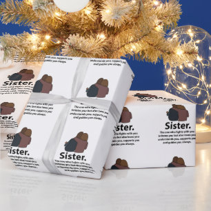 Sister Sibling Quote Wrapping Paper