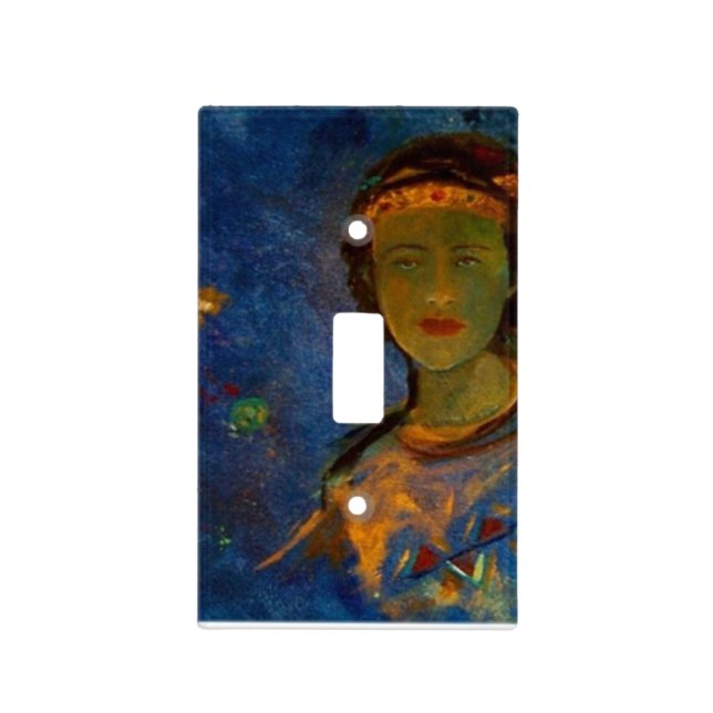 Sister Sky Goddess Maureen Girard Night Native Light Switch Cover (Front)