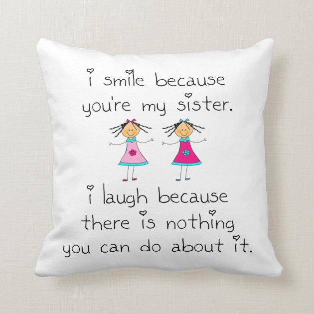 smile throw pillow