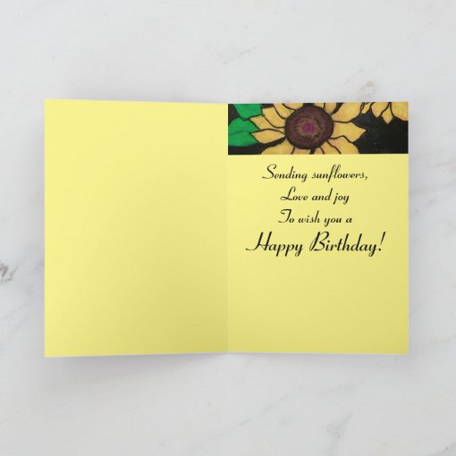 Sister Sunny Sunflowers Happy Birthday Card Zazzle