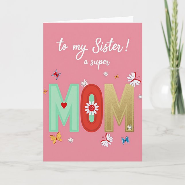 Sister Super Graphics Day Card (Front)