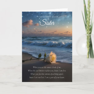 Sister Sympathy Condolences Loss Memorial Card