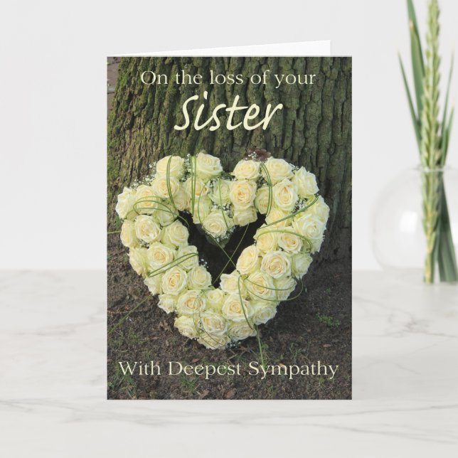 Sister Sympthy card with Roses (Front)