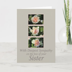 Sister Sympthy card with Roses