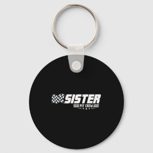 Sister T Crew Race Car Birthday Family Racing Keychain
