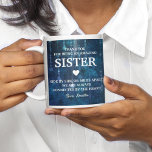 Sister Thank You Heartfelt Message Personalized Coffee Mug at Zazzle