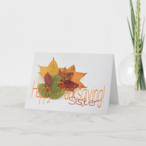 Sister Thanksgiving Card