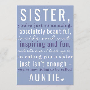 baby announcement ideas for aunts