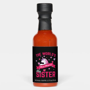 Sister Unicorn Gift Big Sister Magical Unicorn Hot Sauces