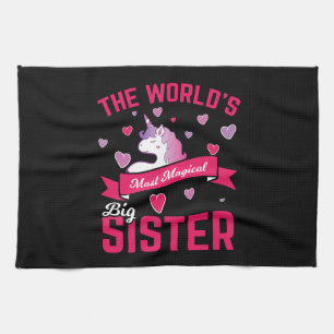 Sister Unicorn Gift Big Sister Magical Unicorn Kitchen Towel