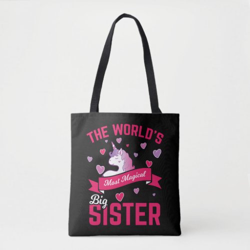 Sister Unicorn Gift Big Sister Magical Unicorn Tote Bag