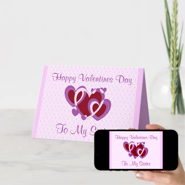SISTER VALENTINES DAY CARD | Zazzle