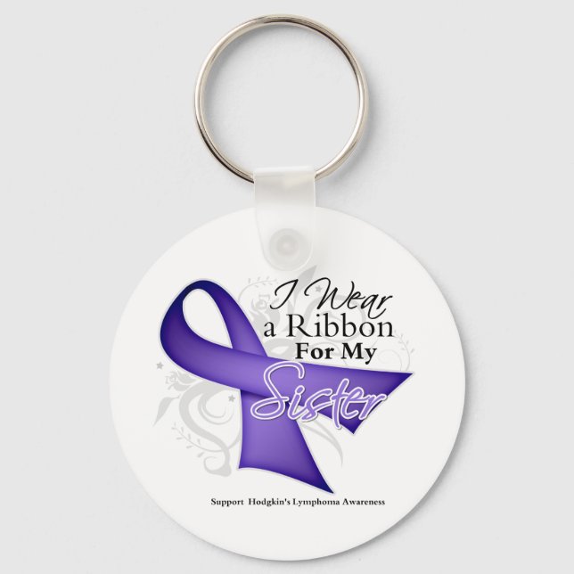 Sister Violet Ribbon-  Hodgkins Lymphoma Keychain (Front)