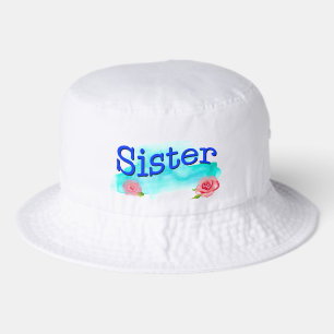 Sister Watercolor Roses Bucket Hat