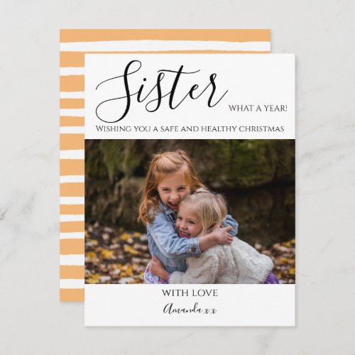 Sister  What A Year  Christmas Holiday Card