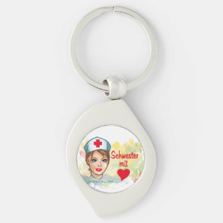 sister with heart keychain