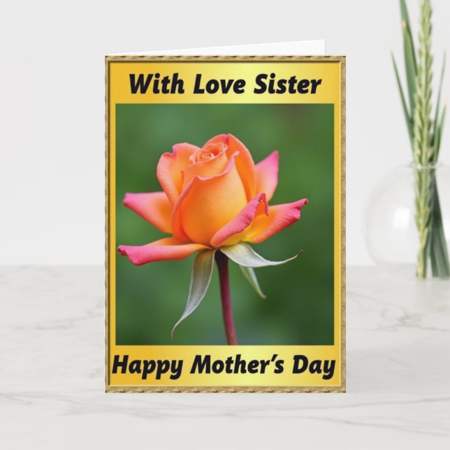 Sister With Love Mothers Day Card (Front)