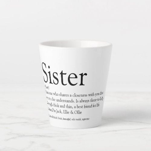 Sister Worlds Best Ever Definition Modern Fun Latte Mug