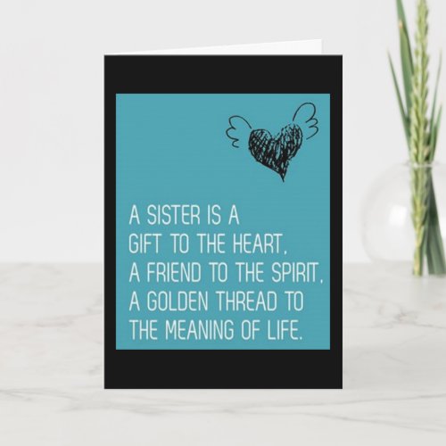 SISTER_YOU ARE A GIFT TO MY HEARTBIRTHDAY CARD