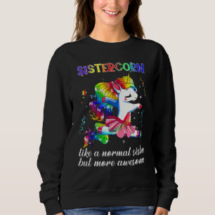 Sistercorn  Cute Unicorn Dancing Kid Girl Boy Sweatshirt