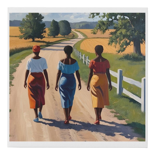 Sisterhood in Motion Faux Canvas Print (Front)