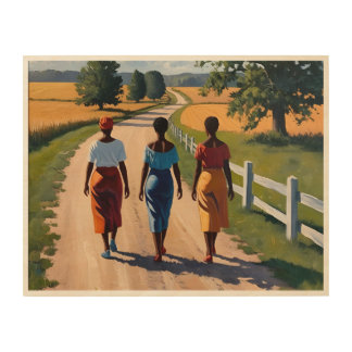 Sisterhood in Motion Wood Wall Art