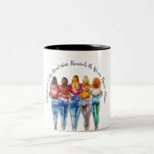 Sisterhood Themed Two-Tone Coffee Mug