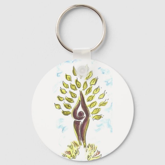 SISTERHOOD-Woman as tree of life-KEYCHAIN Keychain (Front)