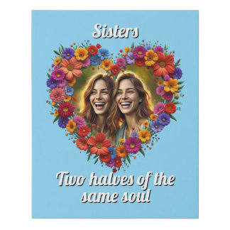 Sisterly Love In Bloom Faux Canvas Print