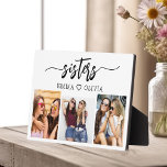 Sisters 3 Photo Collage Family Keepsake Gift Plaque<br><div class="desc">Celebrate sisterhood with the Sisters 3 Photo Collage Keepsake Gift Plaque. This personalized plaque features a beautifully arranged collage of three cherished photos, capturing unforgettable moments together. Crafted from high-quality materials, it’s perfect for displaying on a desk, shelf, or wall. The heartfelt design adds a loving touch, making it an...</div>