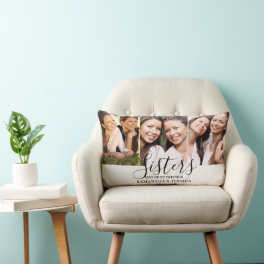 Sisters 3 Photo Lumbar Pillow