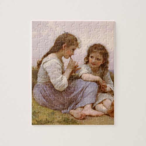 Sisters and Flute Music by Bouguereau Jigsaw Puzzle